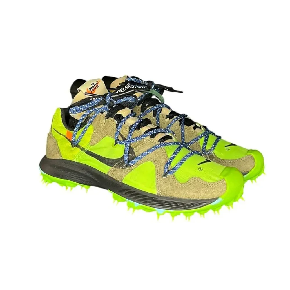 Off-White x Nike Zoom Terra Kiger 5 Sneakers Shoes Electric Green Sz 8.5 Womens - Picture 3 of 6